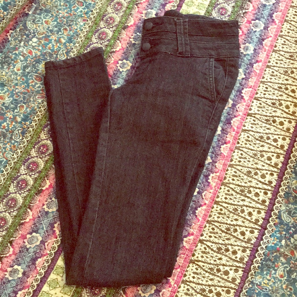 Dark wash skinny jeans